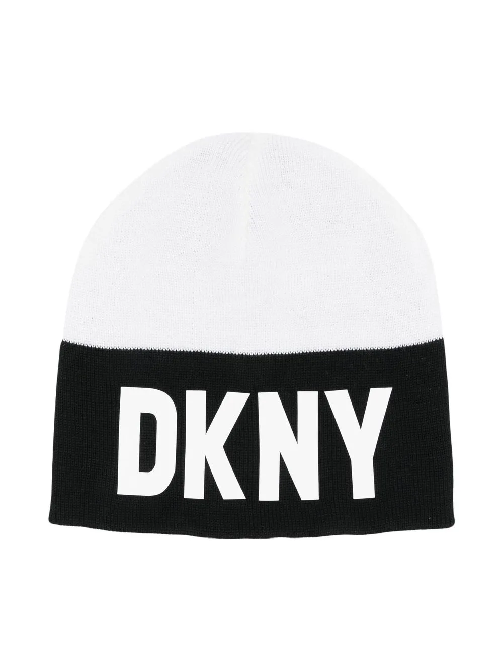 

Dkny Kids TEEN embroidered-logo knitted beanie - White