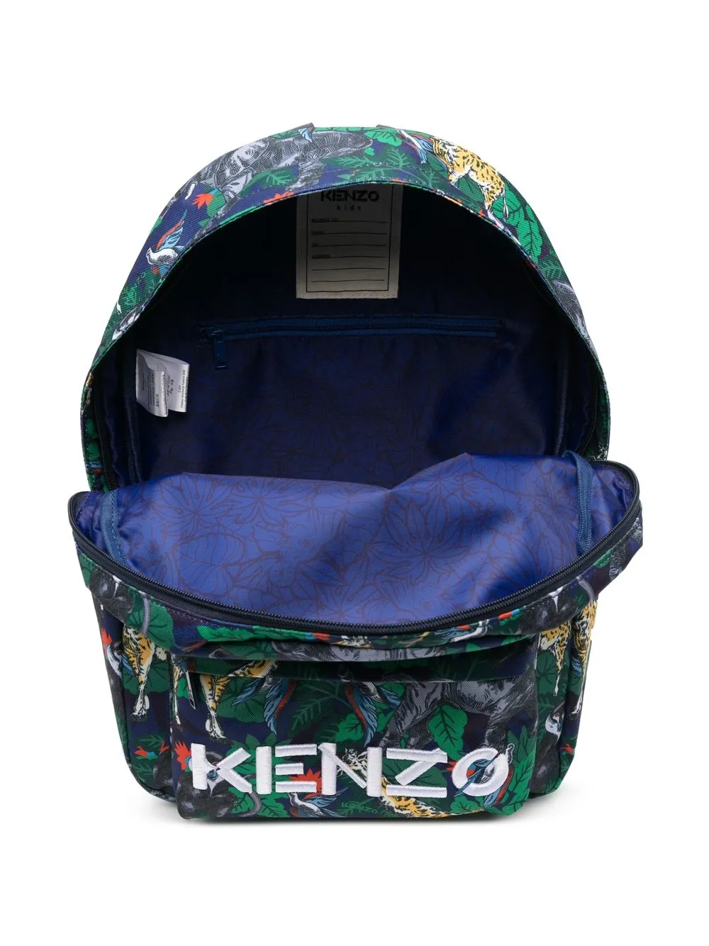image 4 of kenzo kids logo印花拉链开合双肩包