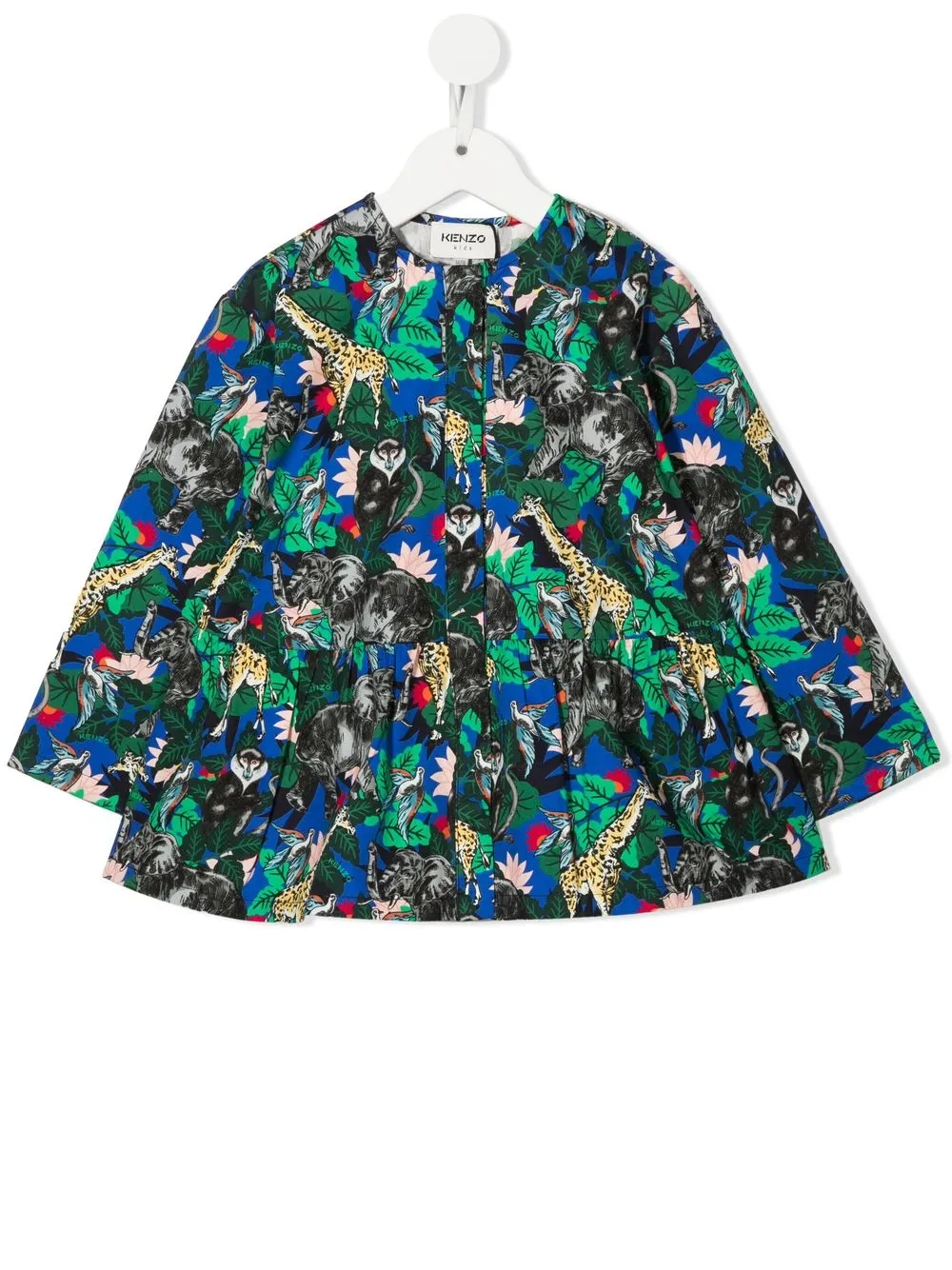 

Kenzo Kids blusa de popelina con estampado Jungle - Azul