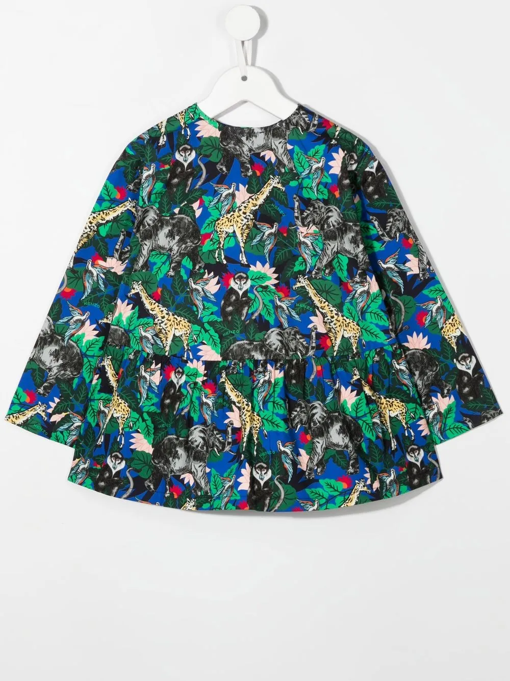 Kenzo Kids Blouse met jungleprint - Blauw
