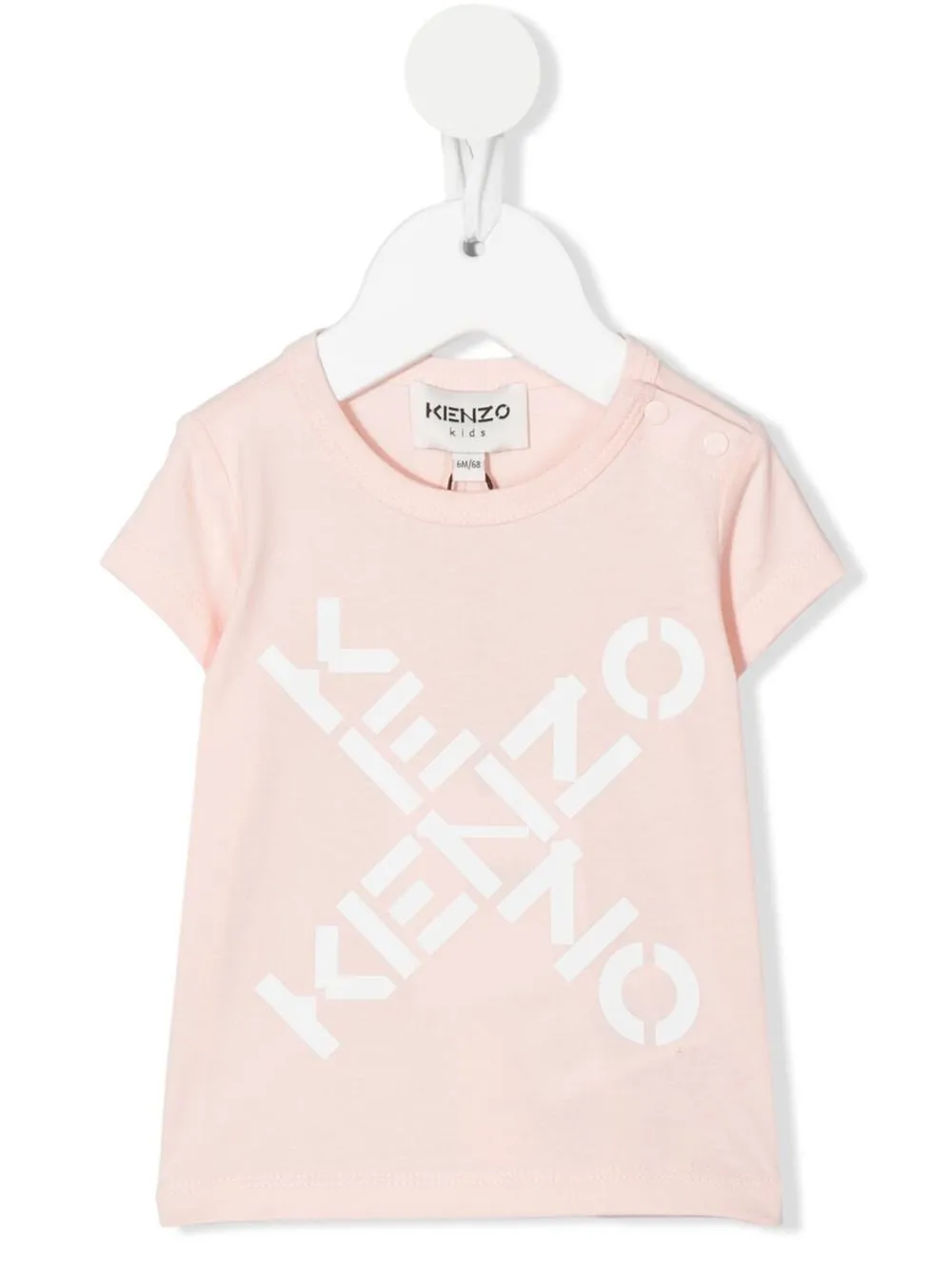 

Kenzo Kids playera con logo estampado - Rosado