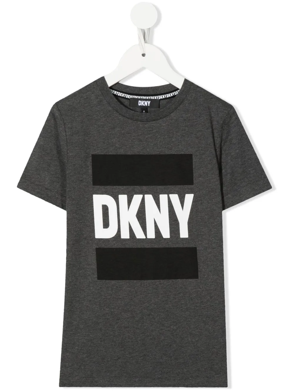 

Dkny Kids playera con logo estampado - Gris