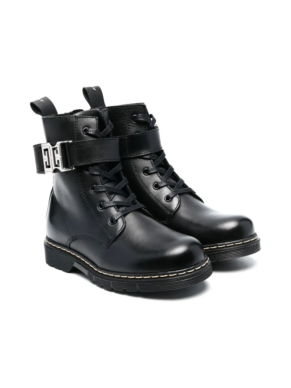 

Givenchy Kids botines con suela gruesa - Negro