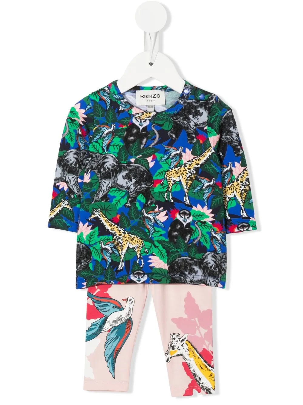 

Kenzo Kids Jungle girl-print two-piece set - Green