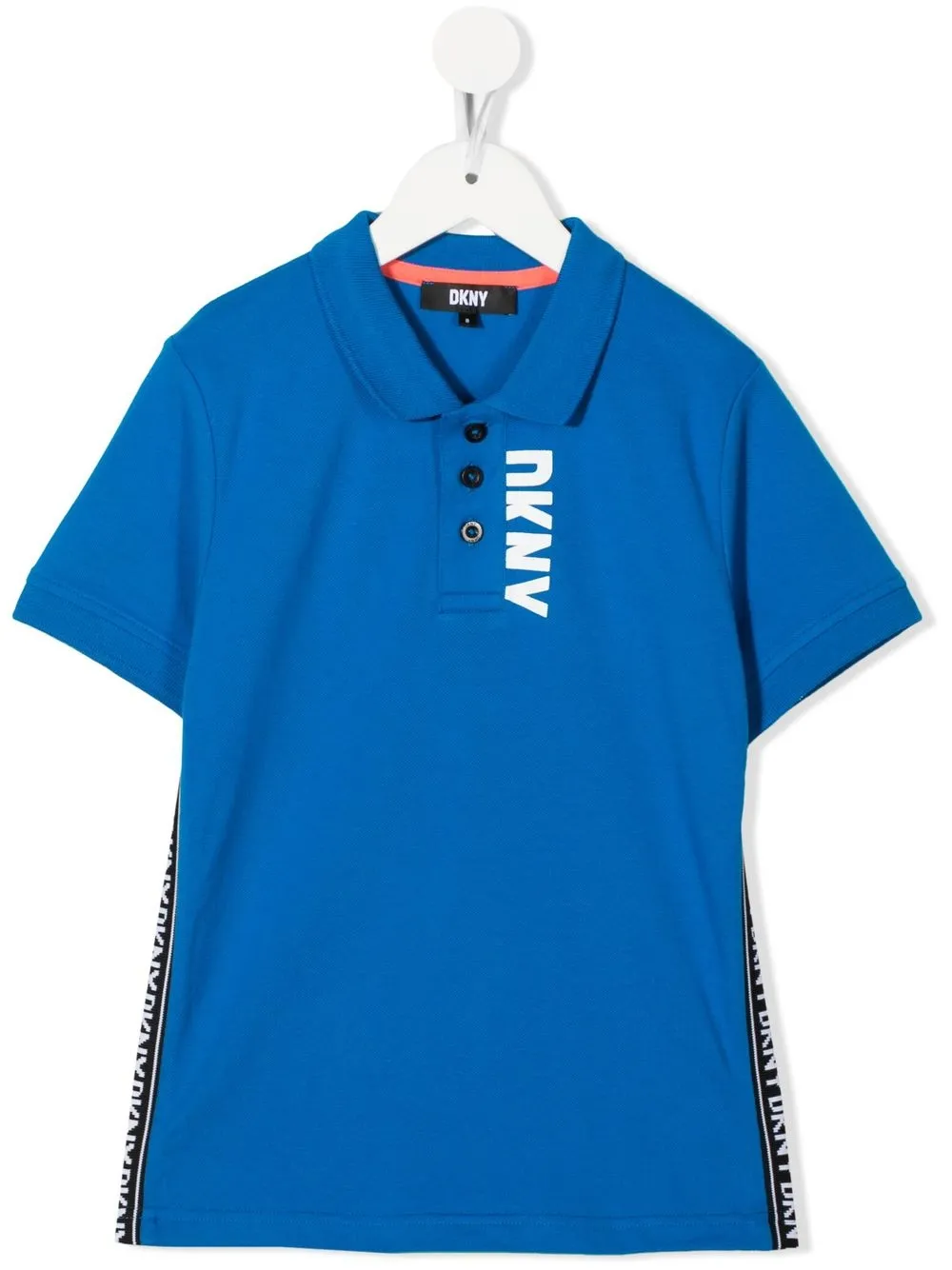 

Dkny Kids playera tipo polo con logo estampado - Azul