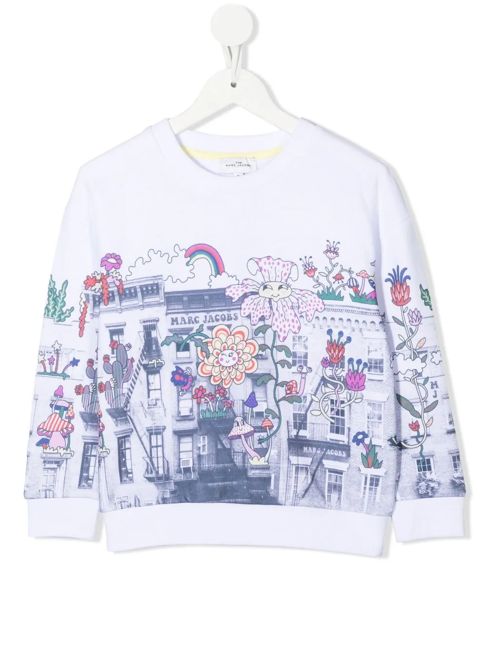 

Marc Jacobs Kids sudadera con estampado floral - Blanco