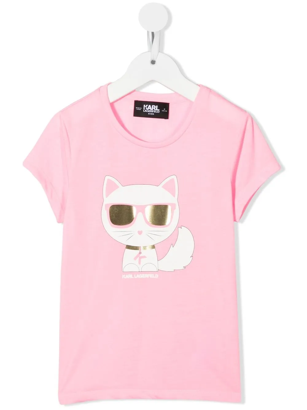 

Karl Lagerfeld Kids playera con estampado gráfico - Rosado