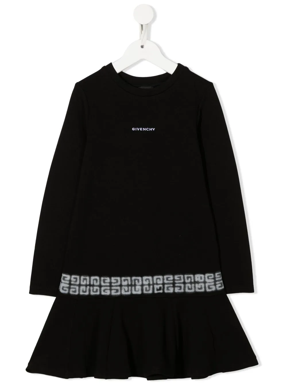 

Givenchy Kids vestido con logo 4G y diseño peplum - Negro