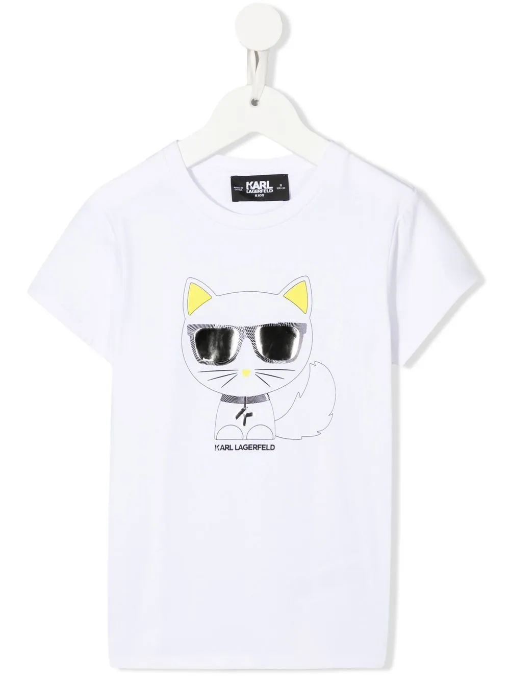 

Karl Lagerfeld Kids playera manga corta con estampado gráfico - Blanco