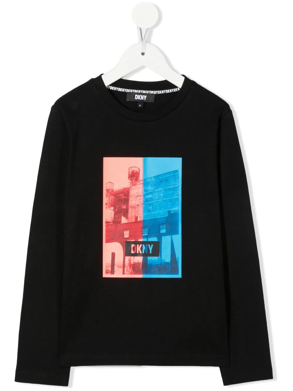 

Dkny Kids logo-print long-sleeve T-shirt - Black