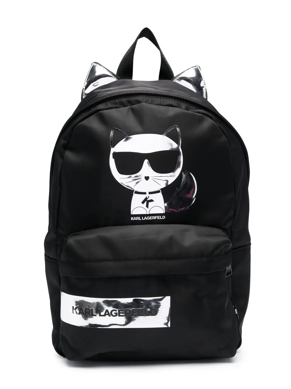 

Karl Lagerfeld Kids mochila con logo estampado - Negro