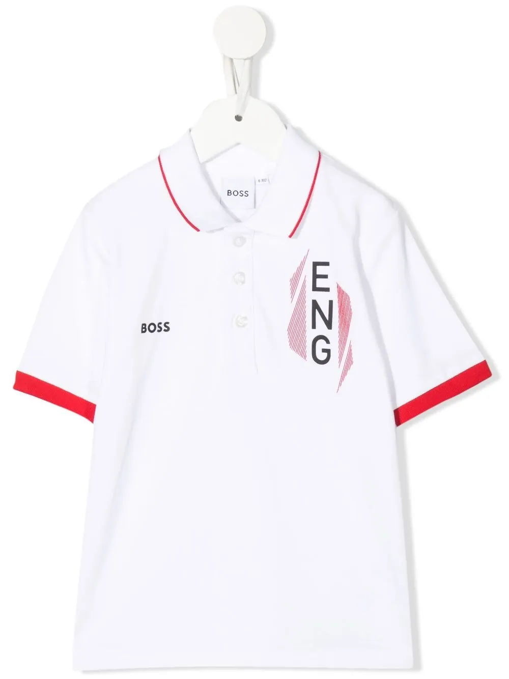 

BOSS Kidswear logo-print polo top - White
