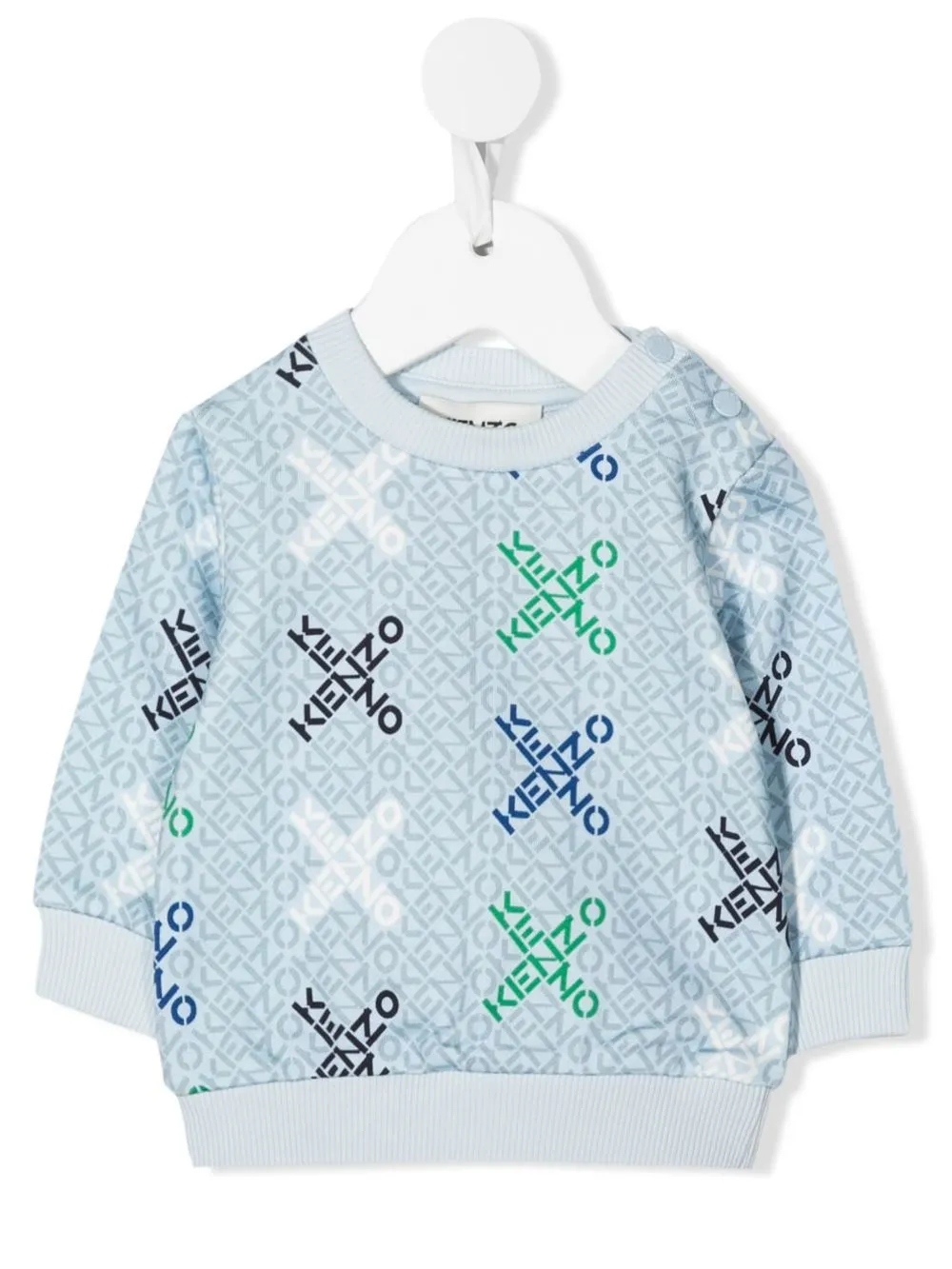 

Kenzo Kids sudadera Cross - Azul