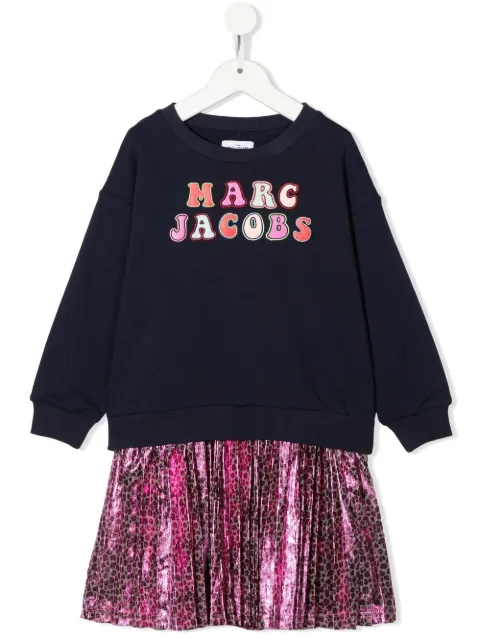 Marc Jacobs Kids logo-patch panelled dress 