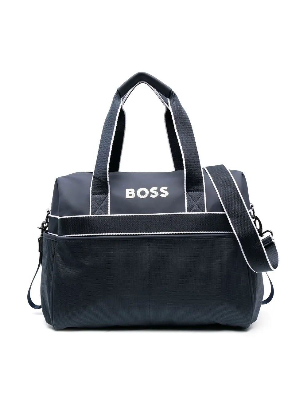 

BOSS Kidswear pañalera con logo estampado - Azul