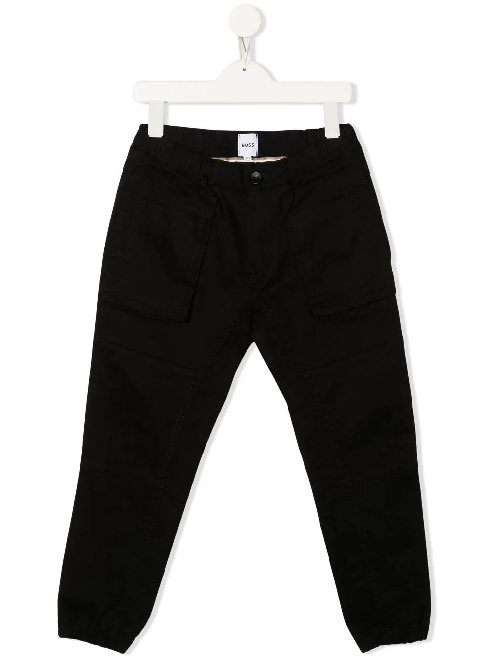 

BOSS Kidswear pantalones con bolsillos cargo - Negro