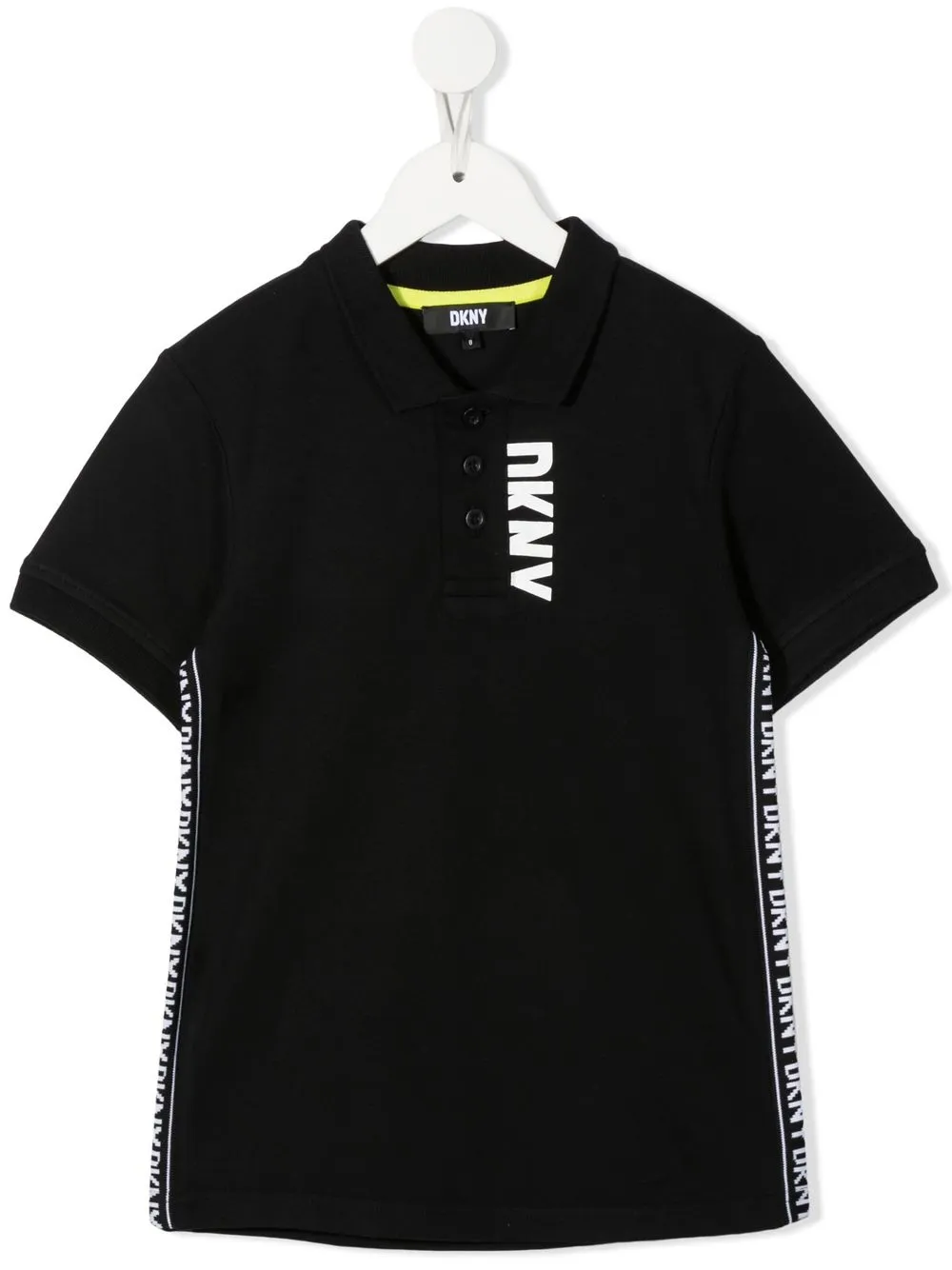 

Dkny Kids playera tipo polo con logo estampado - Negro