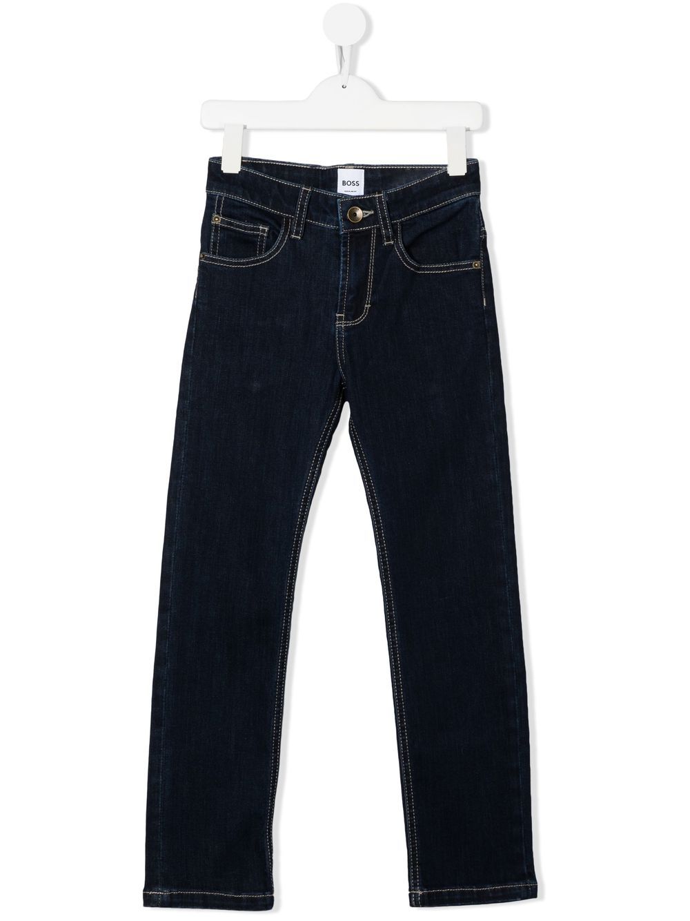 

BOSS Kidswear mid-rise straight-leg jeans - Blue