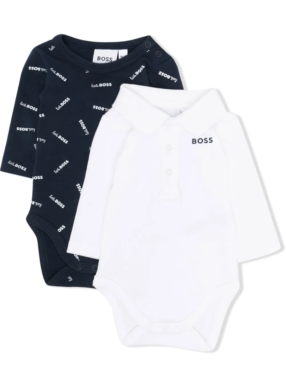 

BOSS Kidswear mameluco con logo estampado - Azul