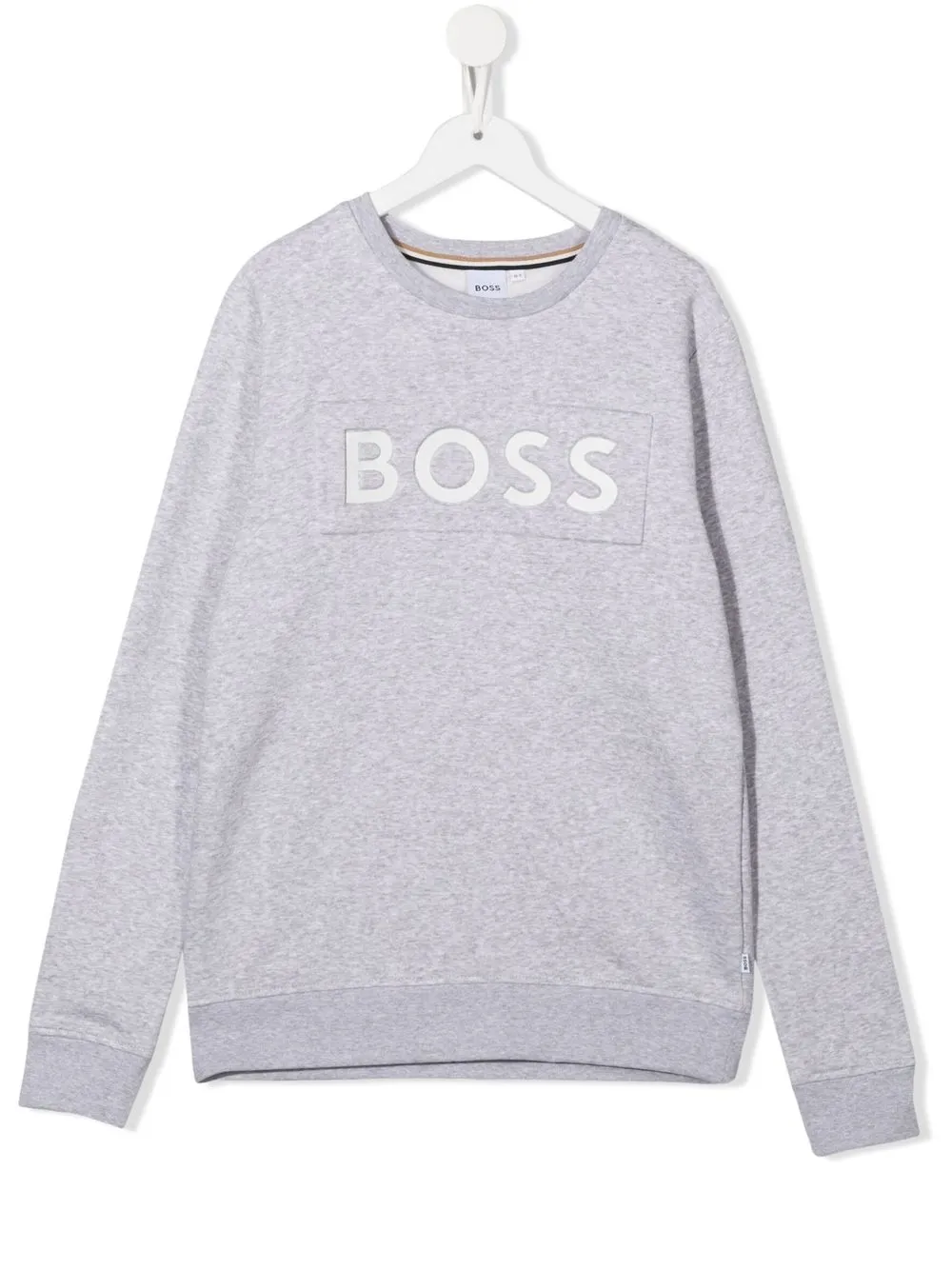 

BOSS Kidswear logo-debossed crew neck sweatshirt - Grey