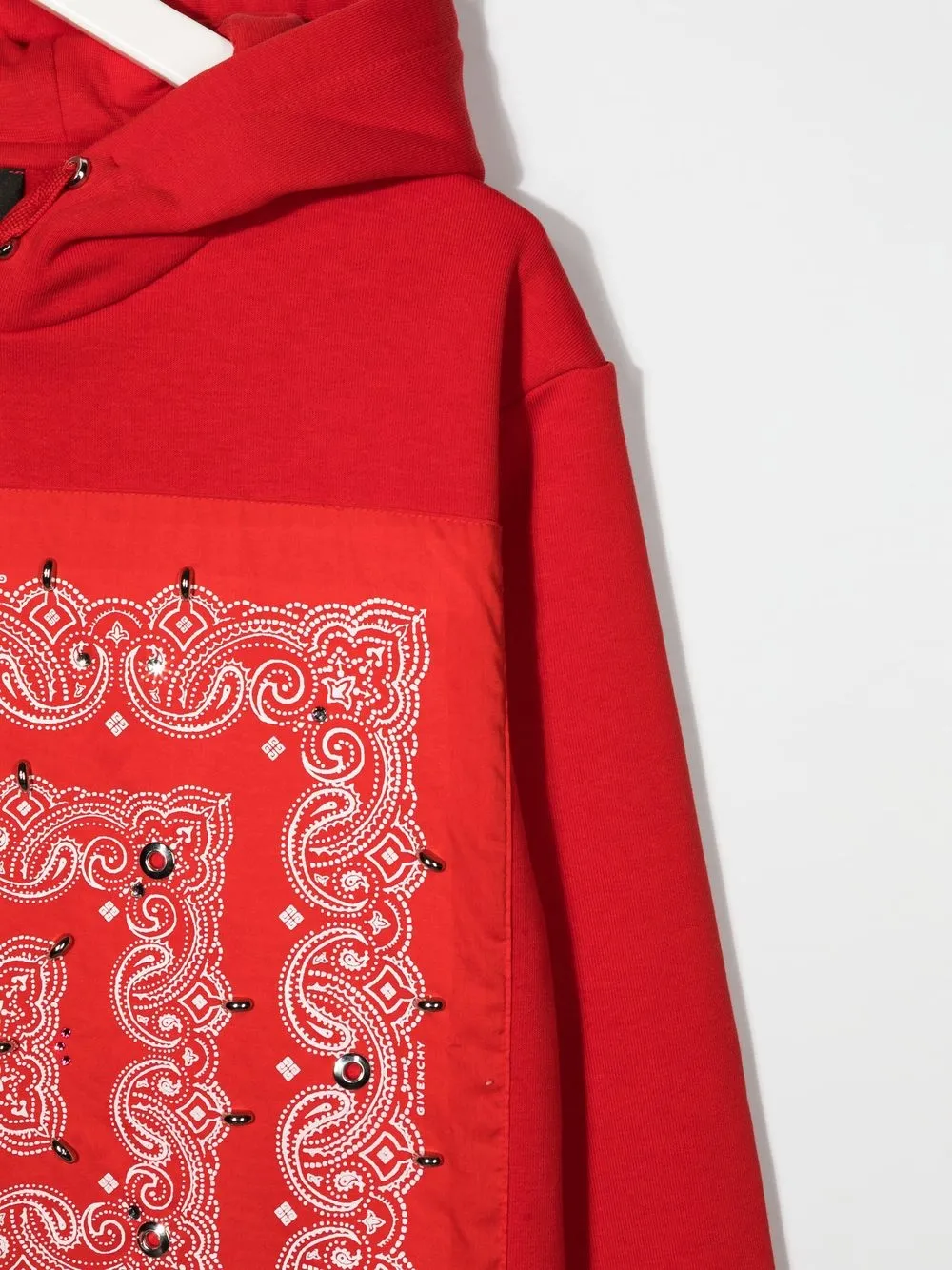  Givenchy Kids Long Sleeve Hoodie Dress - Red 