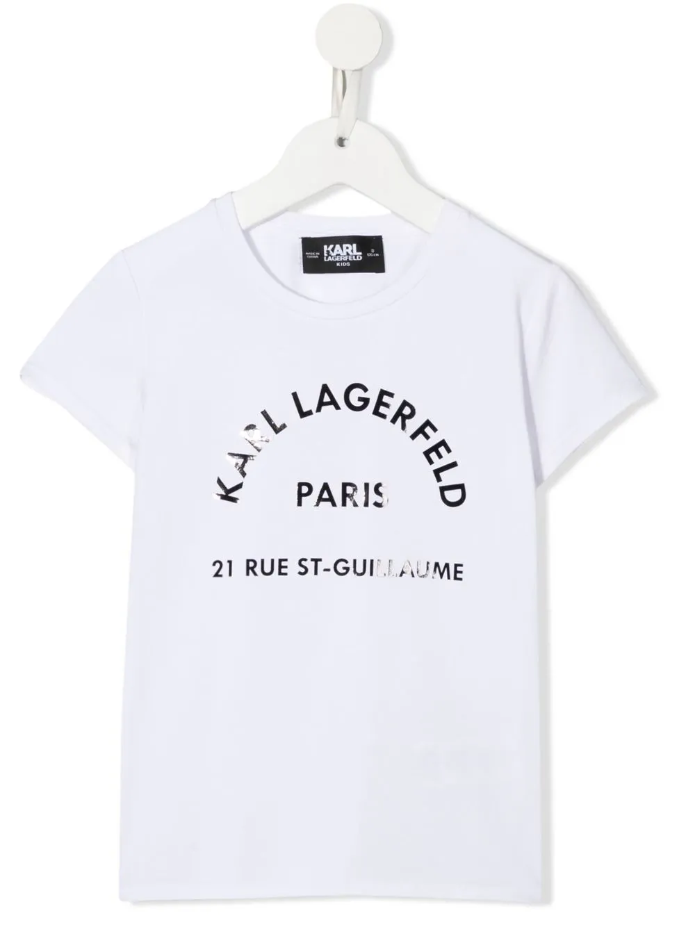 

Karl Lagerfeld Kids playera manga corta con logo estampado - Blanco