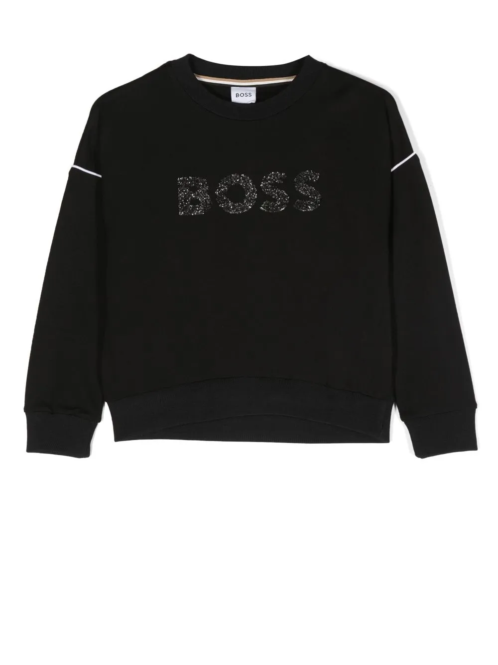 

BOSS Kidswear sudadera con logo y lentejuelas - Negro