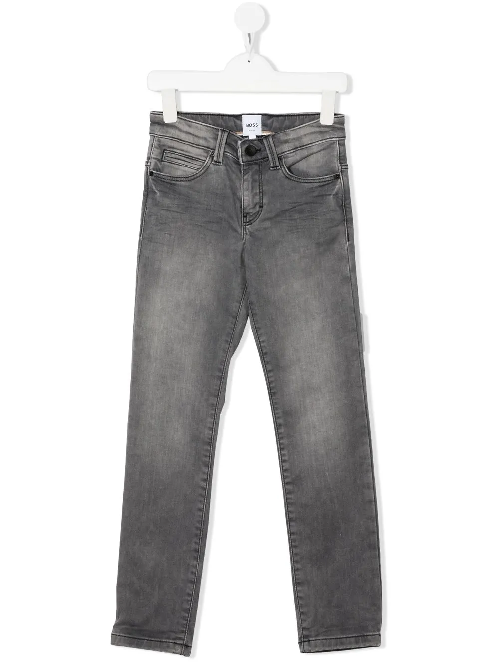 

BOSS Kidswear jeans con tiro bajo - Gris