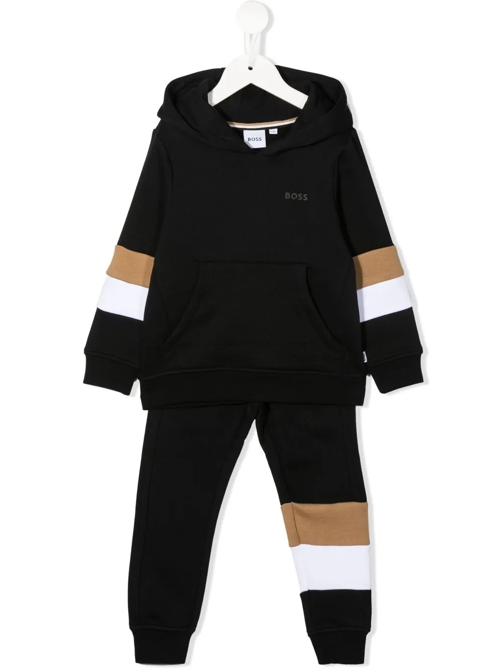 

BOSS Kidswear traje deportivo con logo estampado - Negro