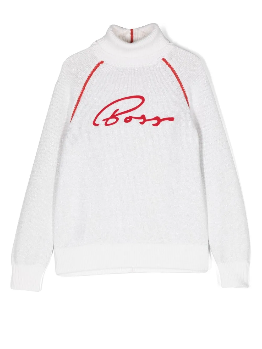 

BOSS Kidswear suéter tejido con cuello vuelto - Blanco