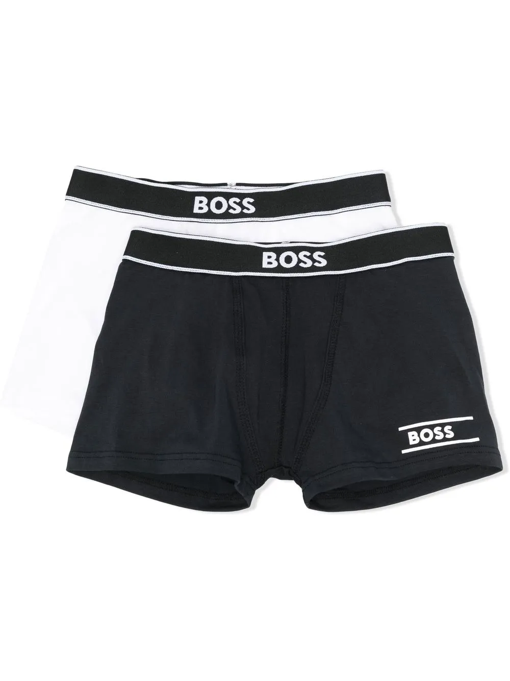 

BOSS Kidswear pack de dos bóxeres con logo estampado - Negro