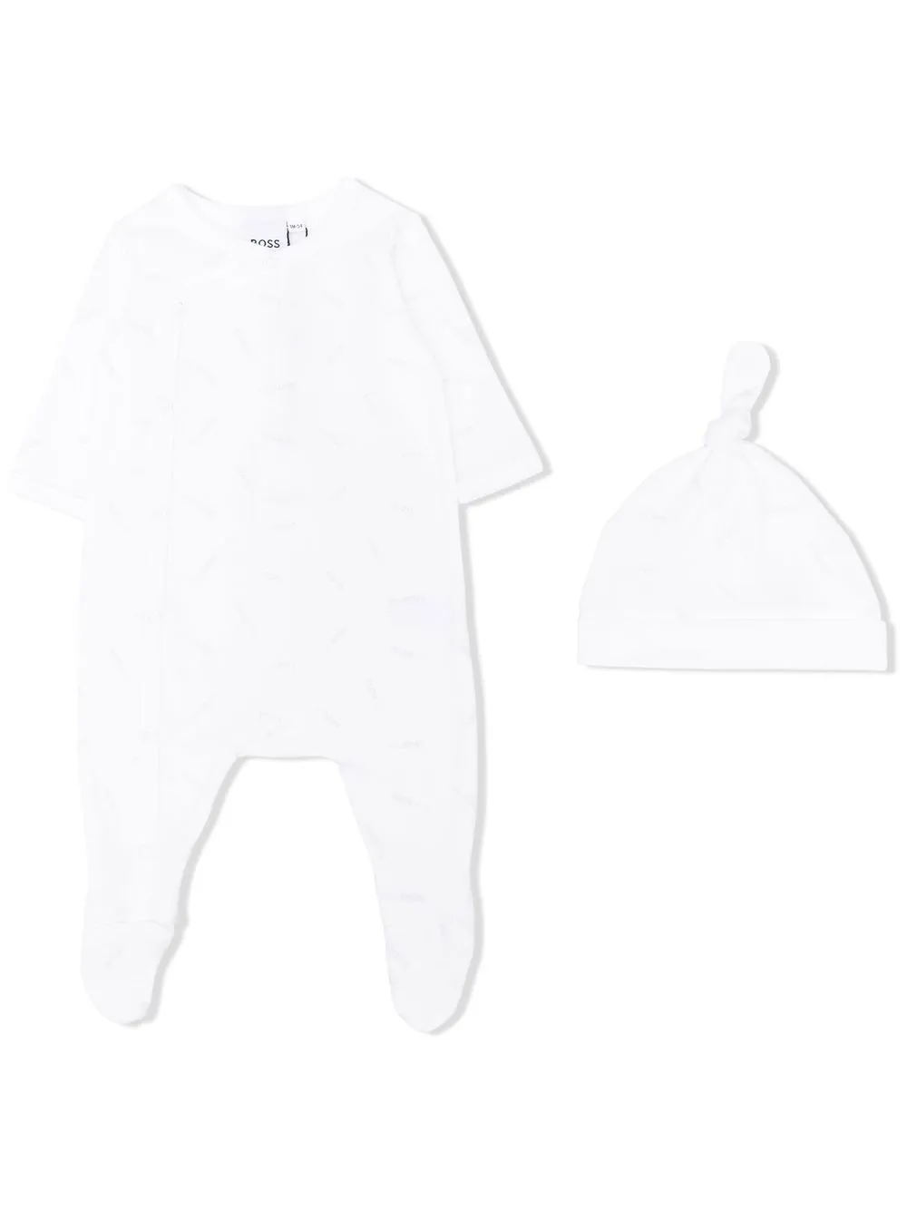 

BOSS Kidswear set de dos piezas con logo estampado - Blanco