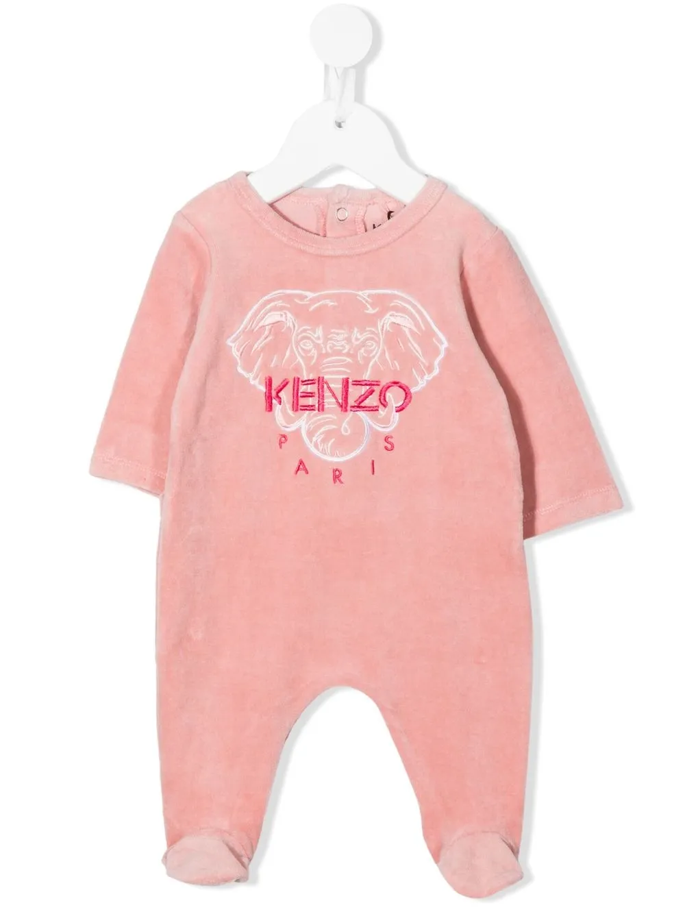 

Kenzo Kids pijama con bordado de elefante - Rosado