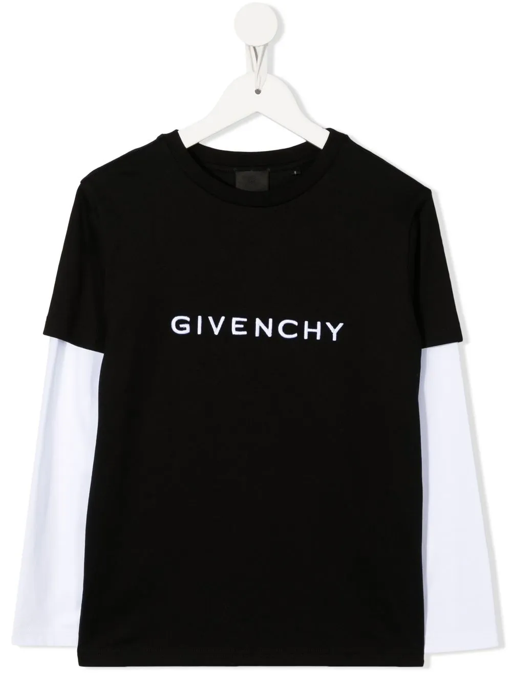 

Givenchy Kids playera a capas con logo - Negro