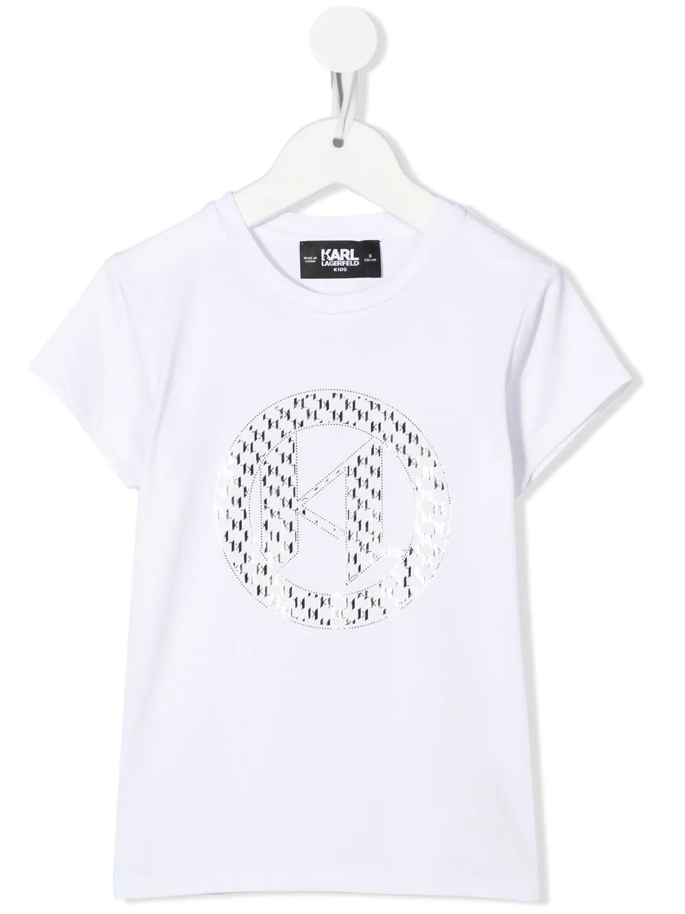 

Karl Lagerfeld Kids playera manga corta con logo estampado - Blanco