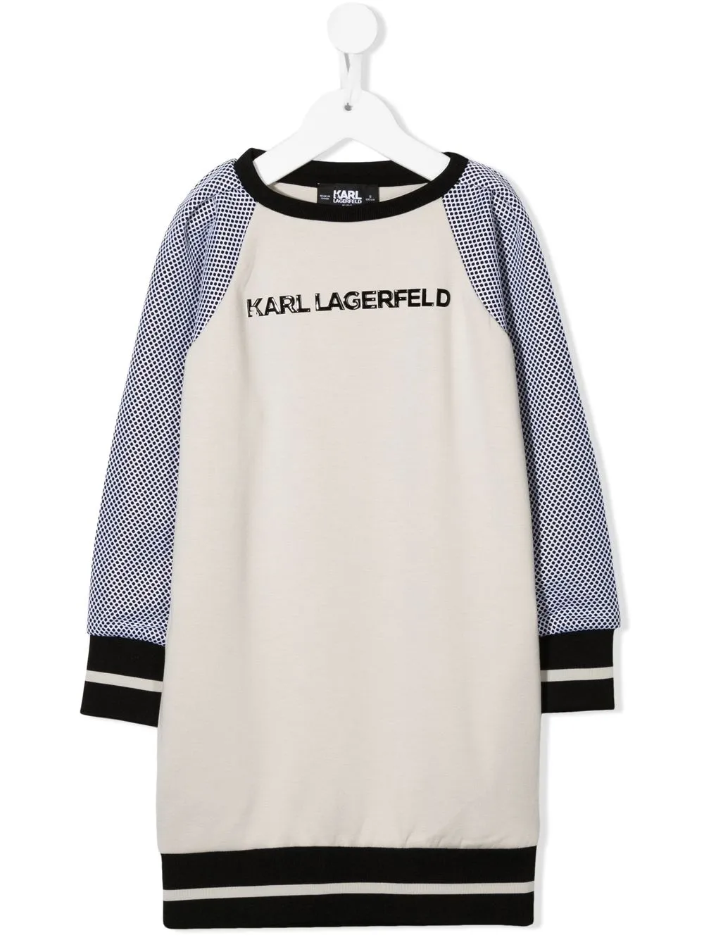 

Karl Lagerfeld Kids vestido con logo en relieve - Neutro