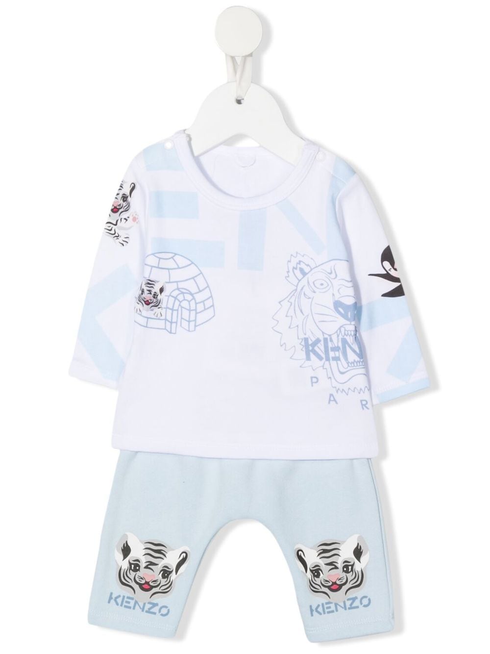 Shop Kenzo Graphic-print Tracksuit Set In White