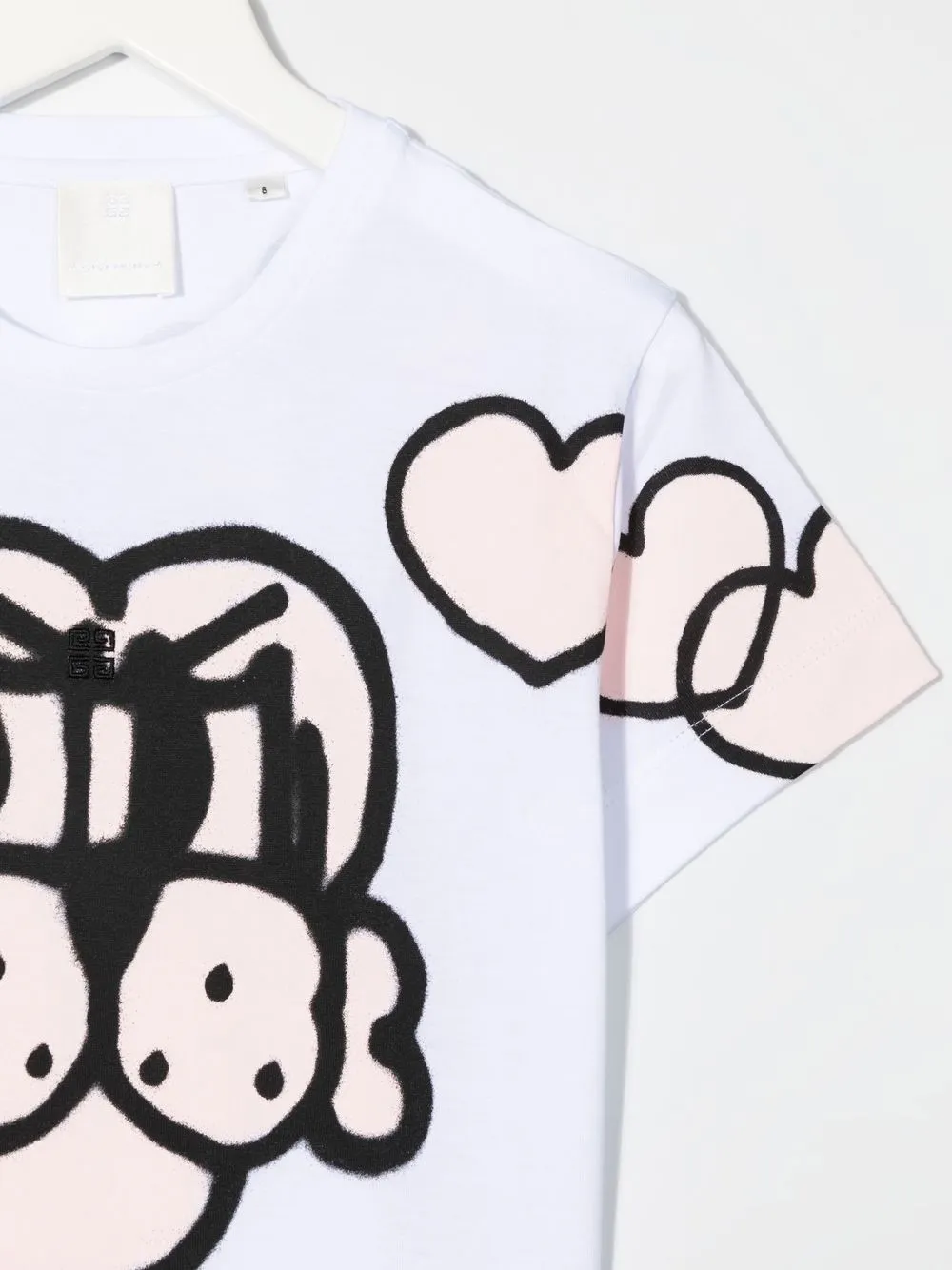 Givenchy X Chito Kids' Bart Dog Hearts Cotton Graphic Tee In White