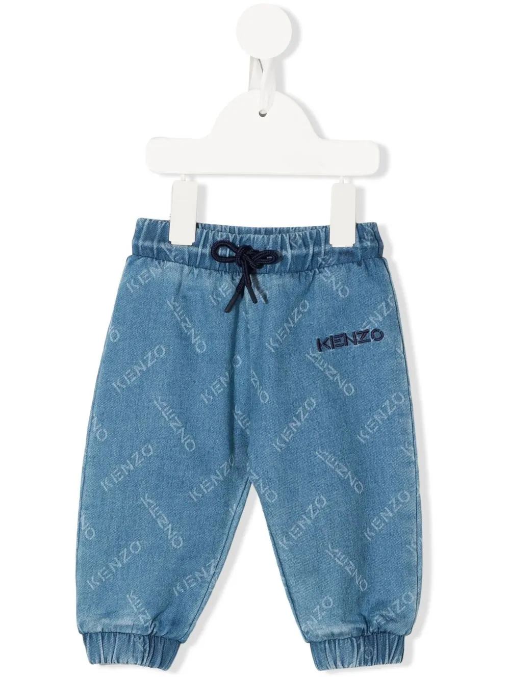 

Kenzo Kids pants con logo bordado - Azul