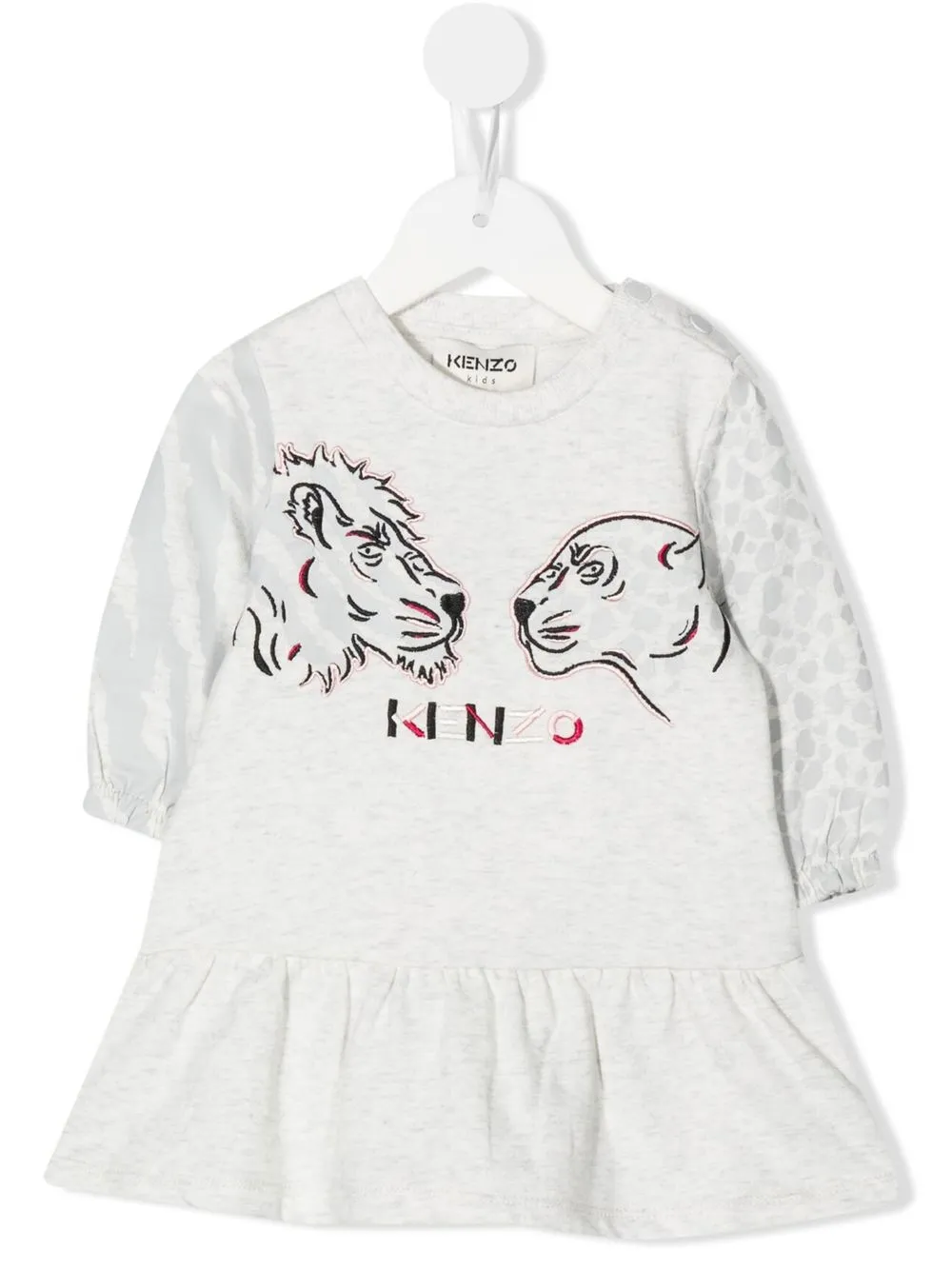 

Kenzo Kids logo-embroidered jumper dress - Grey