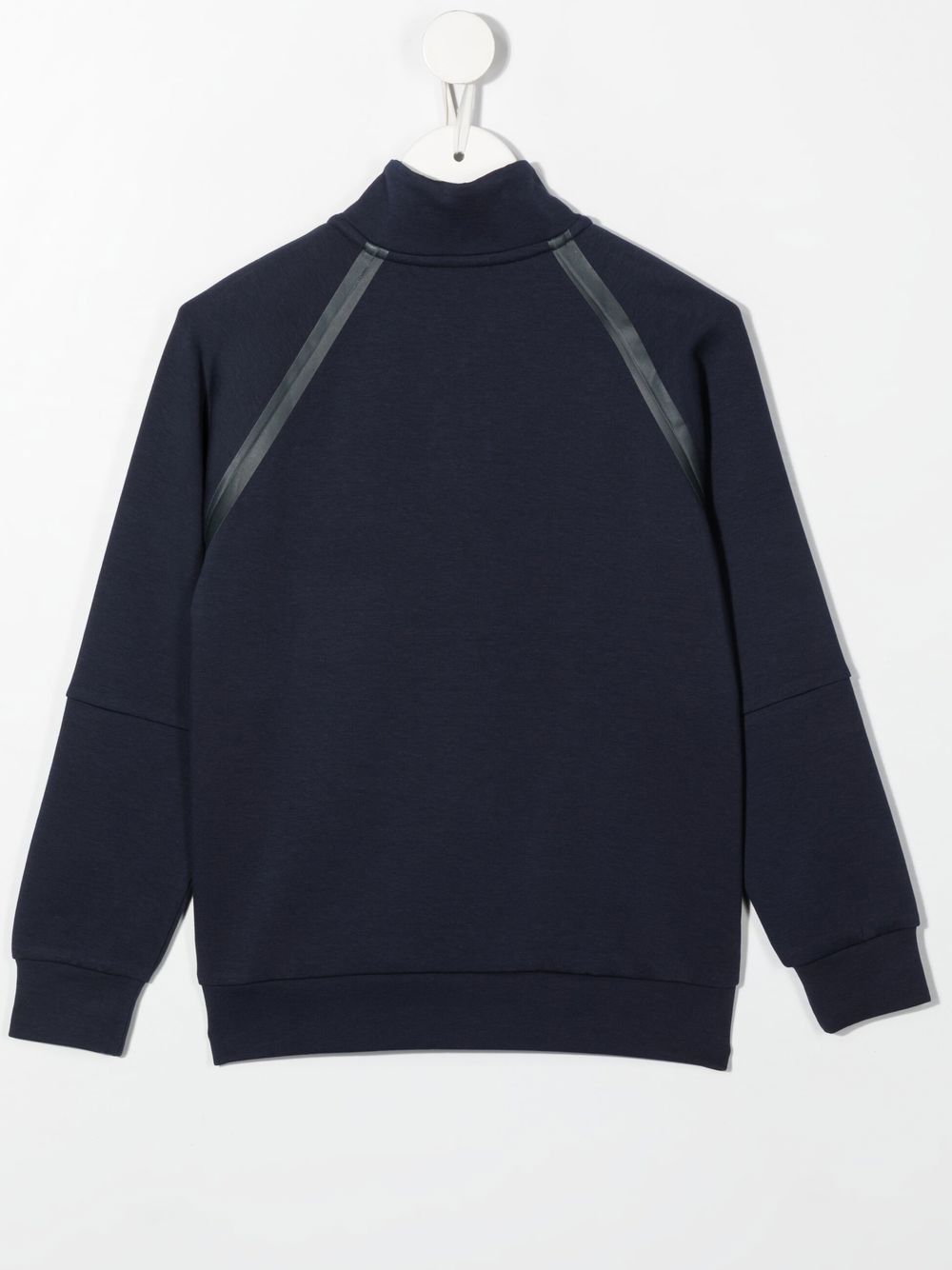 BOSS Kidswear Sweater met logo-reliëf - Blauw