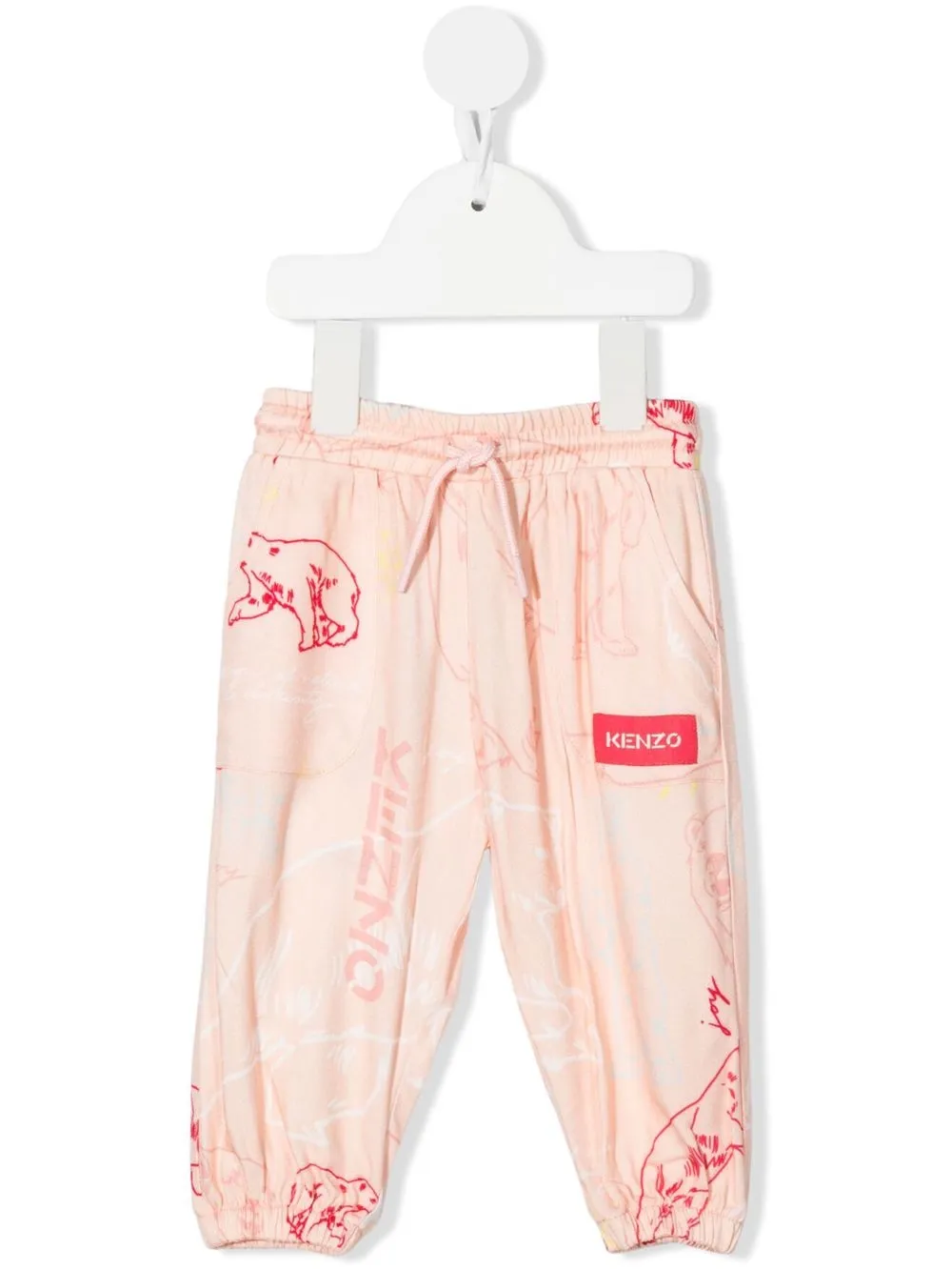 

Kenzo Kids joggers con logo estampado - Rosado