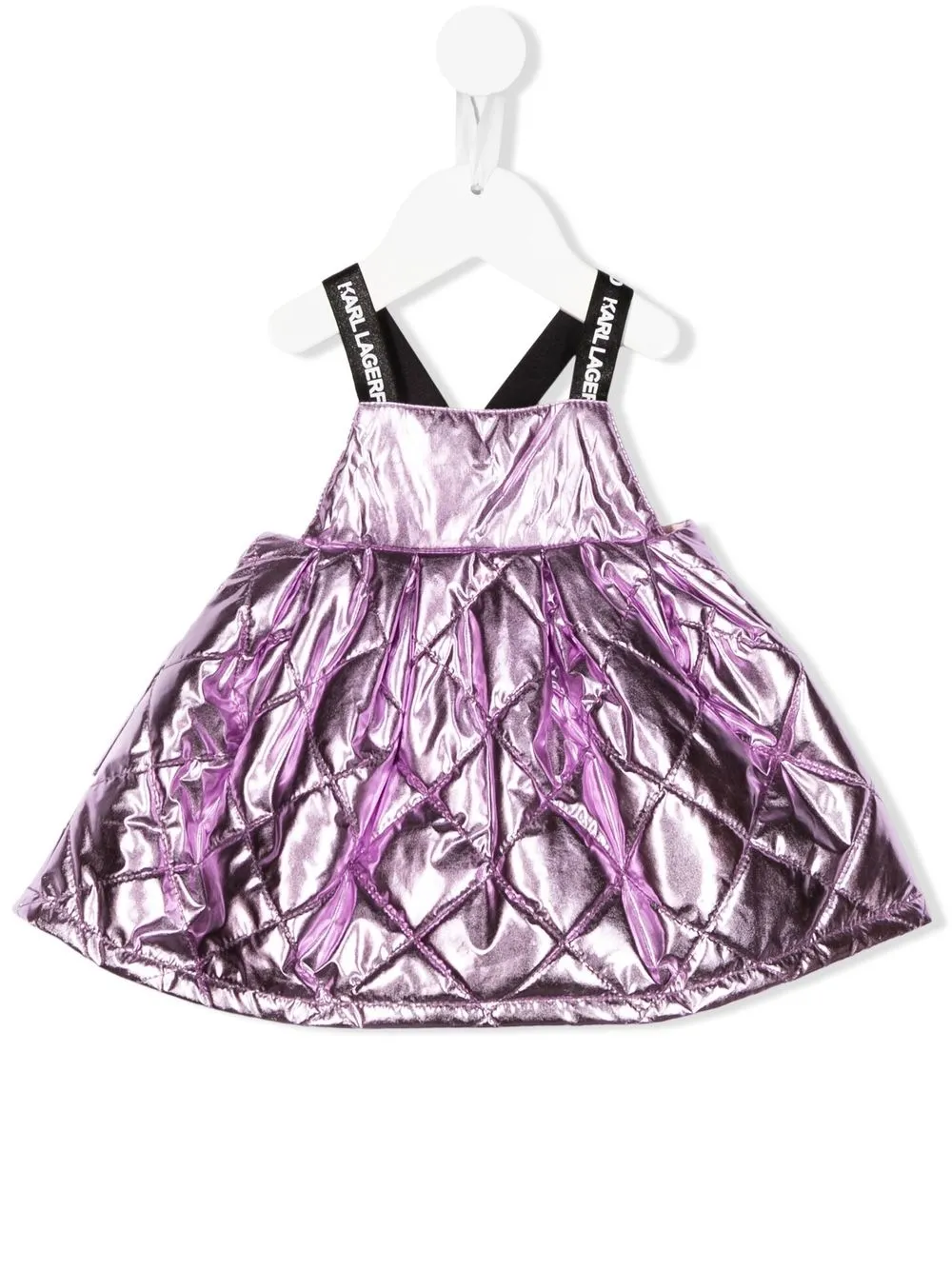 

Karl Lagerfeld Kids quilted-finish sleeveless dress - Pink