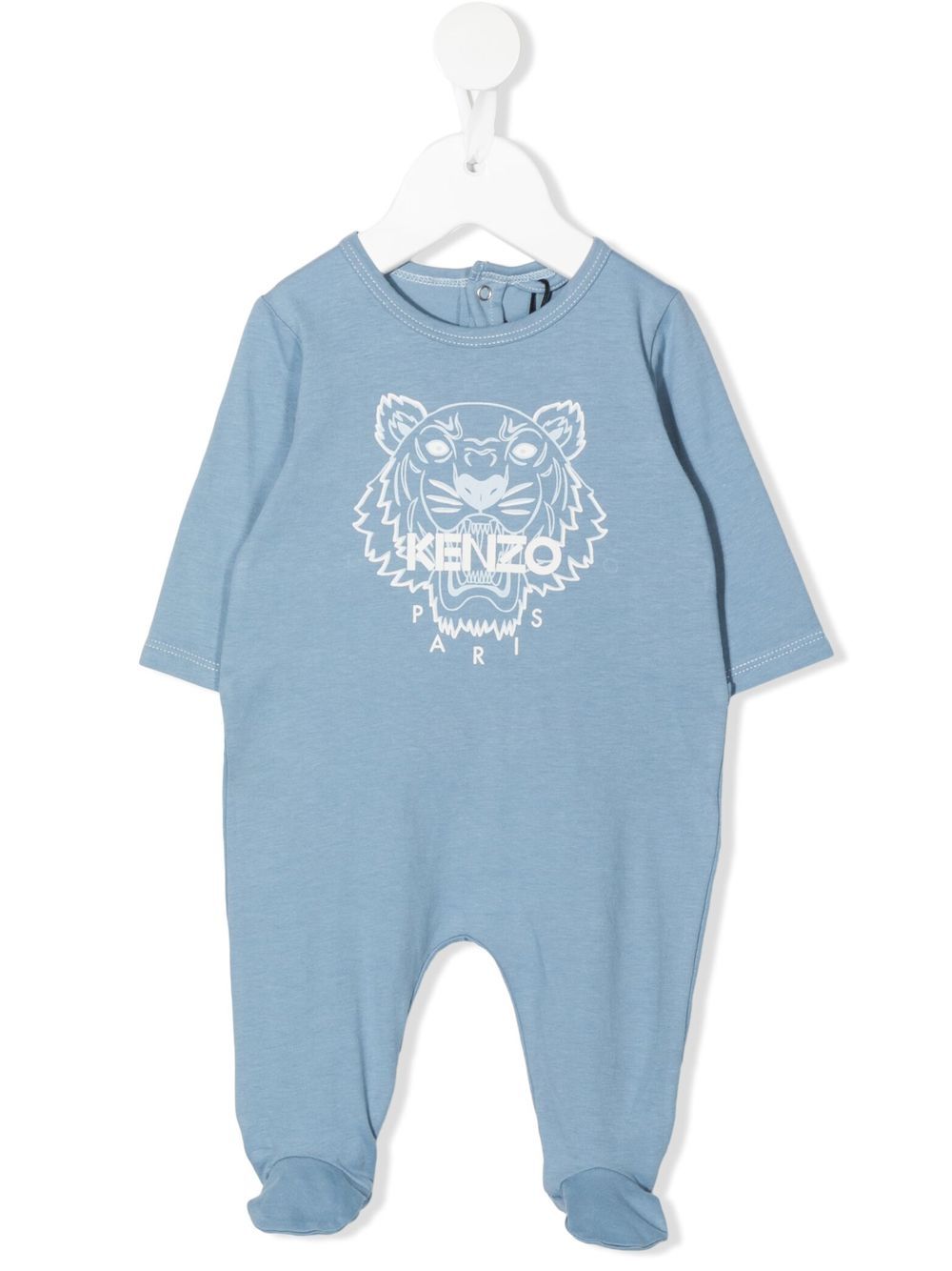 

Kenzo Kids Tiger-print organic cotton pajama - Blue