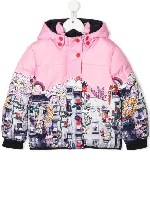 Marc Jacobs Kids photograph-print hooded padded jacket 
