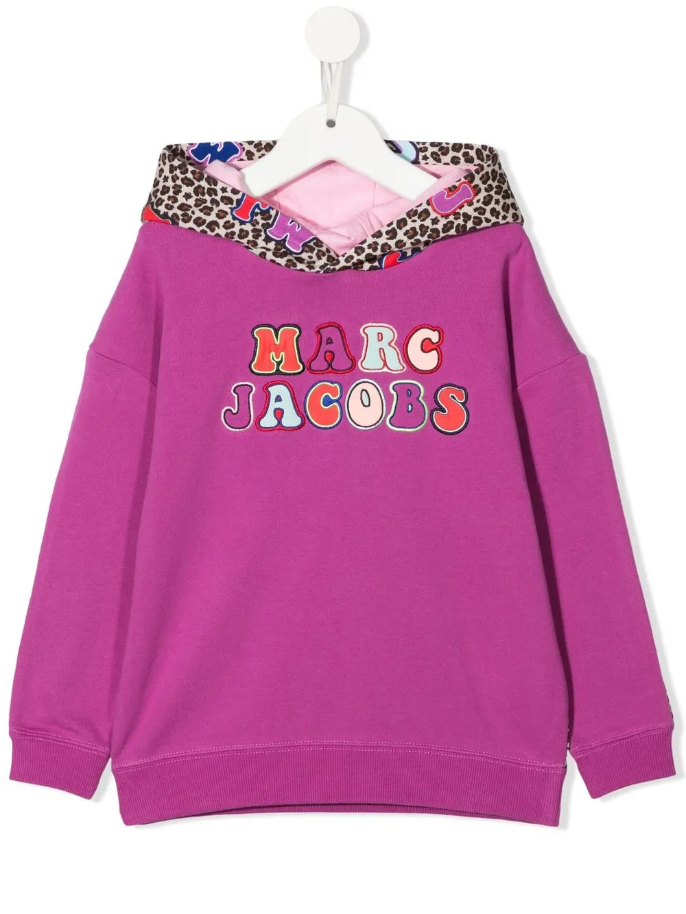 

Marc Jacobs Kids embroidered-logo panelled hoodie - Pink