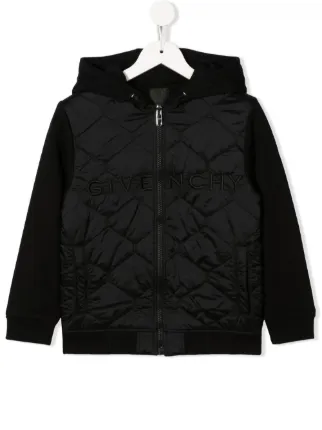 givenchy embroidered logo padded jacket