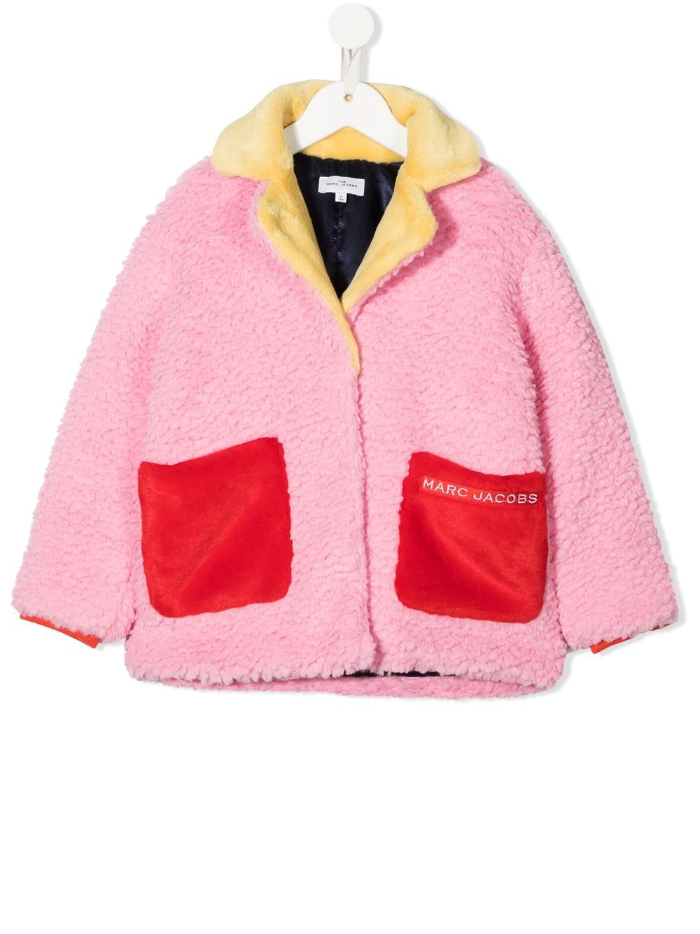 

Marc Jacobs Kids abrigo texturizado con diseño color block - Rosado