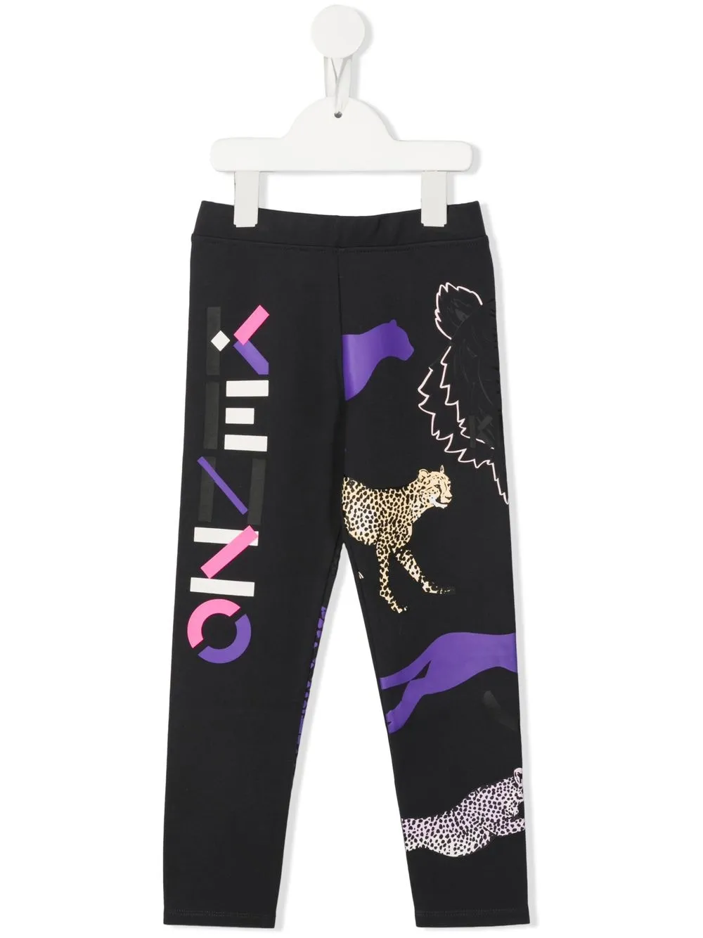 

Kenzo Kids leggins con logo estampado - Gris