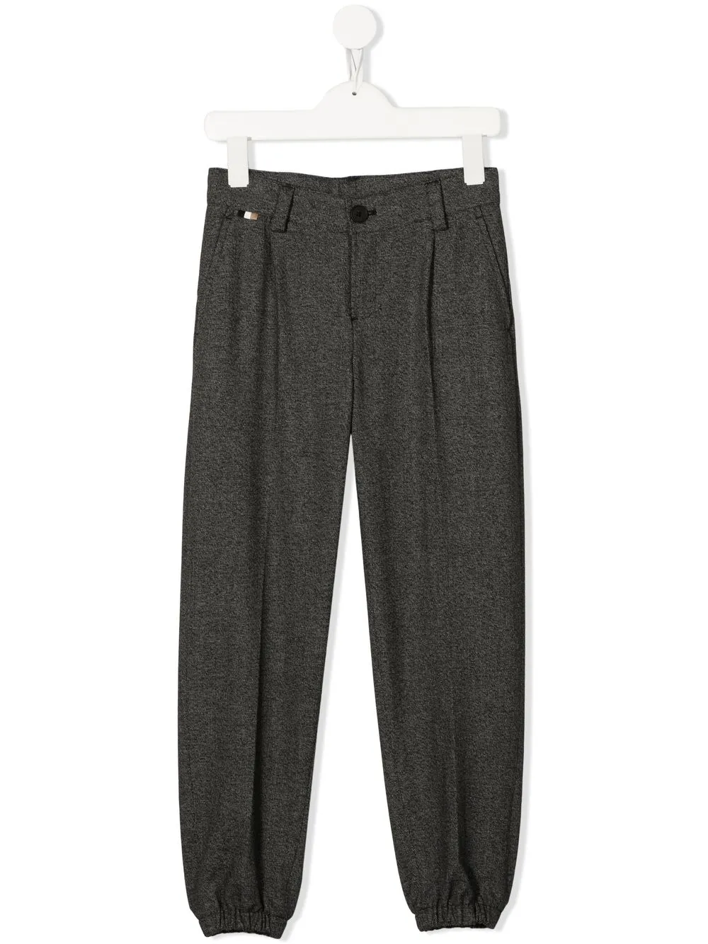 

BOSS Kidswear mid-rise tapered trousers - Grey